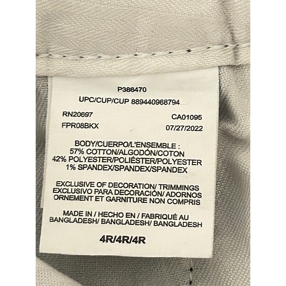 Dickies Black Corduroy Straight Leg Women 4R Casual Pants - Picture 7 of 12